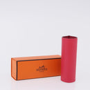HERMES Lip Case Leather Pink Auth 198806M-11