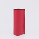 HERMES Lip Case Leather Pink Auth 198806M-4