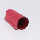 HERMES Lip Case Leather Pink Auth 198806M-6