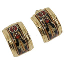 HERMES Earring Metal Gold Tone Auth 198808V-1