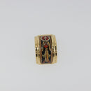 HERMES Earring Metal Gold Tone Auth 198808V-2