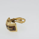 HERMES Earring Metal Gold Tone Auth 198808V-4