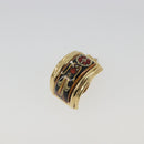 HERMES Earring Metal Gold Tone Auth 198808V-6