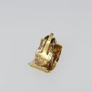 HERMES Earring Metal Gold Tone Auth 198808V-7