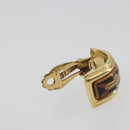 HERMES Earring Metal Gold Tone Auth 198808V-8