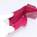 Miu Miu Compact Wallet Leather Pink Gold Auth 198809A-10
