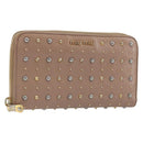 Miu Miu Long Wallet Leather Pink Gold Silver Auth 198810A-1