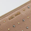 Miu Miu Long Wallet Leather Pink Gold Silver Auth 198810A-17