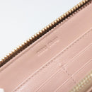 Miu Miu Long Wallet Leather Pink Gold Silver Auth 198810A-18