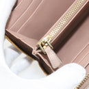 Miu Miu Long Wallet Leather Pink Gold Silver Auth 198810A-20