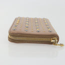 Miu Miu Long Wallet Leather Pink Gold Silver Auth 198810A-4