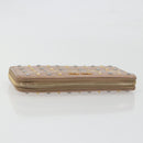 Miu Miu Long Wallet Leather Pink Gold Silver Auth 198810A-5