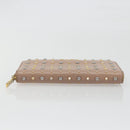 Miu Miu Long Wallet Leather Pink Gold Silver Auth 198810A-6