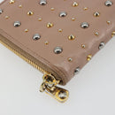 Miu Miu Long Wallet Leather Pink Gold Silver Auth 198810A-14