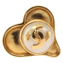 CHANEL Earring Metal Gold Tone CC Auth 198811V-6
