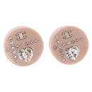 CHANEL Pierce Plastic Pink CC Auth 198812A-1