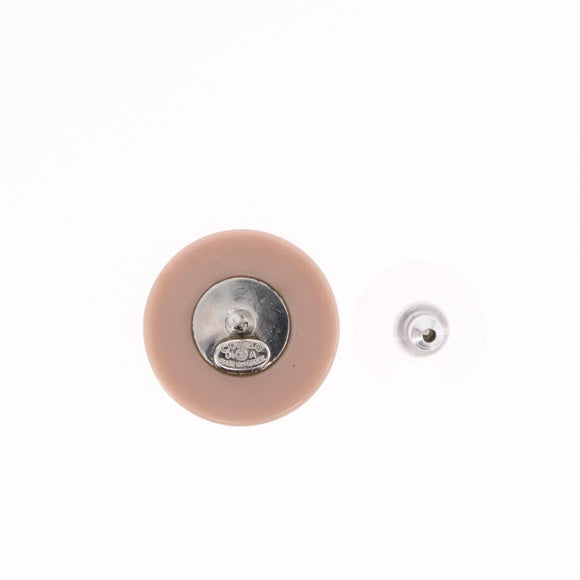 CHANEL Pierce Plastic Pink CC Auth 198812A