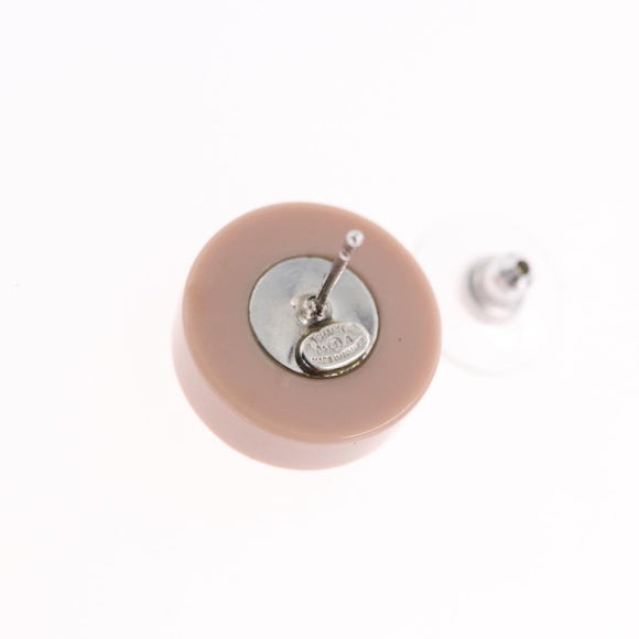 CHANEL Pierce Plastic Pink CC Auth 198812A