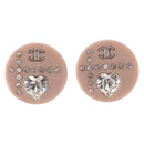 CHANEL Pierce Plastic Pink CC Auth 198812A-2