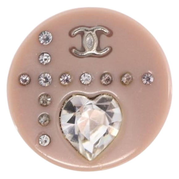 CHANEL Pierce Plastic Pink CC Auth 198812A