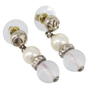 CHANEL Pierce Metal Silver CC Auth 198814A-1