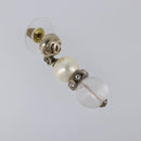 CHANEL Pierce Metal Silver CC Auth 198814A-12