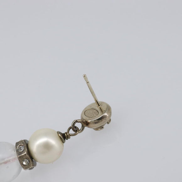 CHANEL Pierce Metal Silver CC Auth 198814A