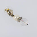 CHANEL Pierce Metal Silver CC Auth 198814A-4