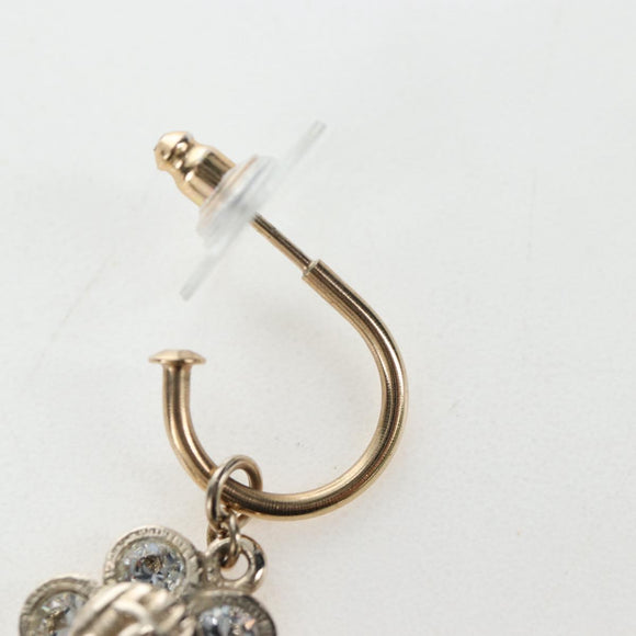CHANEL Pierce Metal Champagne Gold CC Auth 198815M