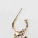 CHANEL Pierce Metal Champagne Gold CC Auth 198815M-15