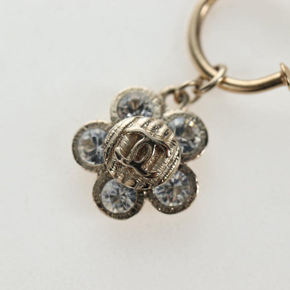 CHANEL Pierce Metal Champagne Gold CC Auth 198815M