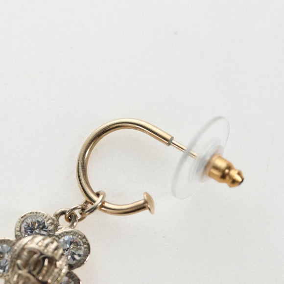 CHANEL Pierce Metal Champagne Gold CC Auth 198815M