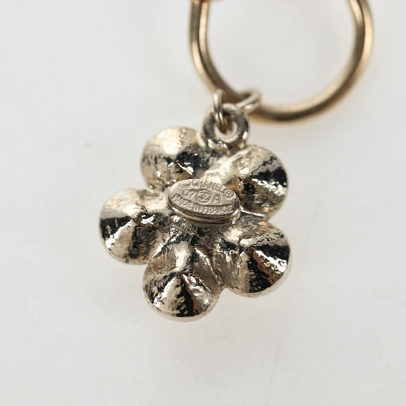 CHANEL Pierce Metal Champagne Gold CC Auth 198815M