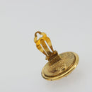 CHANEL Earring Metal Gold Tone CC Auth 198816V-4