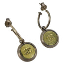 CHANEL Pierce Metal Silver CC Auth 198817-1