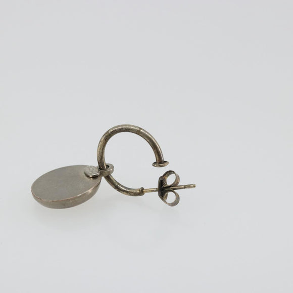 CHANEL Pierce Metal Silver CC Auth 198817