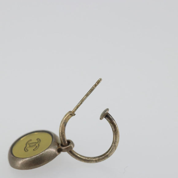 CHANEL Pierce Metal Silver CC Auth 198817