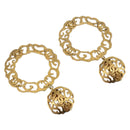 CHANEL Pierce Metal Gold Tone CC Auth 198818V-1