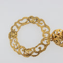 CHANEL Pierce Metal Gold Tone CC Auth 198818V-12