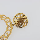 CHANEL Pierce Metal Gold Tone CC Auth 198818V-13
