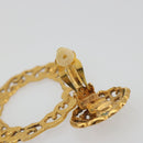 CHANEL Pierce Metal Gold Tone CC Auth 198818V-17