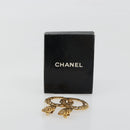 CHANEL Pierce Metal Gold Tone CC Auth 198818V-19