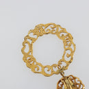 CHANEL Pierce Metal Gold Tone CC Auth 198818V-6