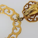 CHANEL Pierce Metal Gold Tone CC Auth 198818V-7
