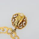 CHANEL Pierce Metal Gold Tone CC Auth 198818V-8
