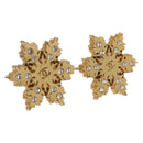 CHANEL Pierce Metal Gold Tone CC Auth 198819-1