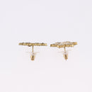 CHANEL Pierce Metal Gold Tone CC Auth 198819-11