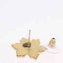 CHANEL Pierce Metal Gold Tone CC Auth 198819-8