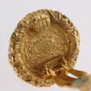CHANEL Earring Metal Gold Tone CC Auth 198820-10