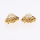 CHANEL Earring Metal Gold Tone CC Auth 198820-12